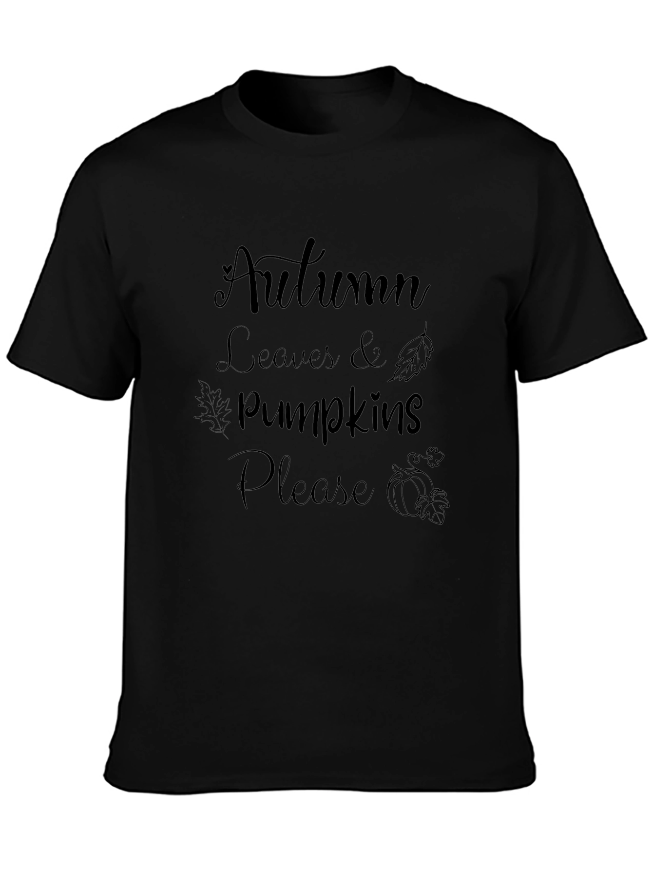 Autumn Leaves & Pumpkins Please Graphic Tee