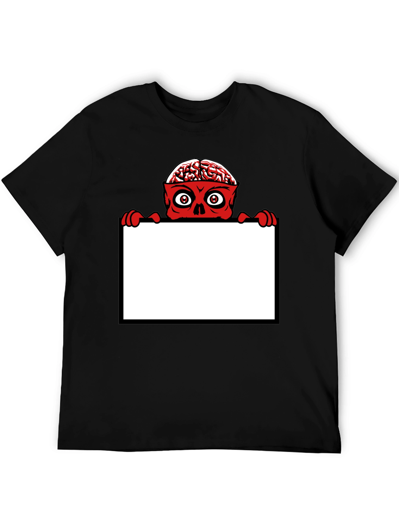 Brainy Zombie Graphic Tee - Unique Halloween Shirt