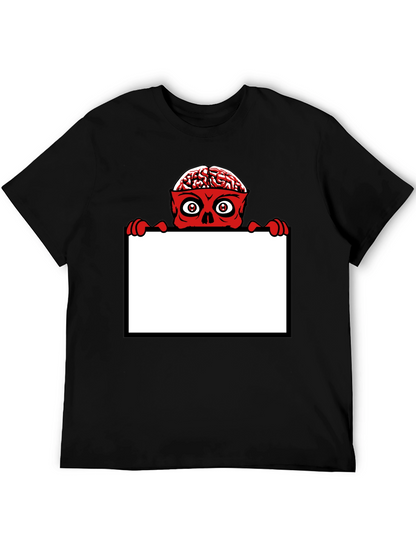 Brainy Zombie Graphic Tee - Unique Halloween Shirt