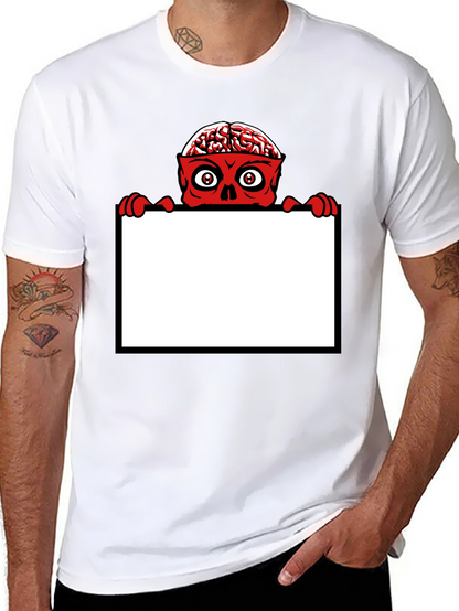 Brainy Zombie Graphic Tee - Unique Halloween Shirt