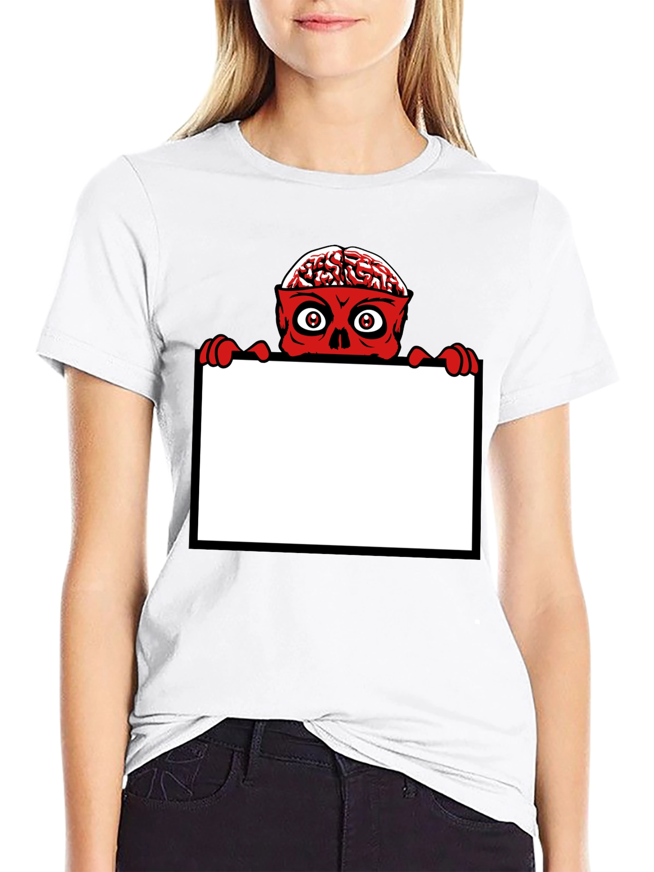 Brainy Zombie Graphic Tee - Unique Halloween Shirt
