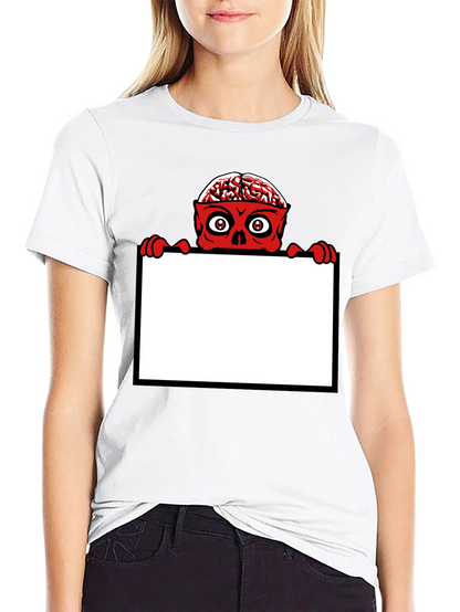 Brainy Zombie Graphic Tee - Unique Halloween Shirt