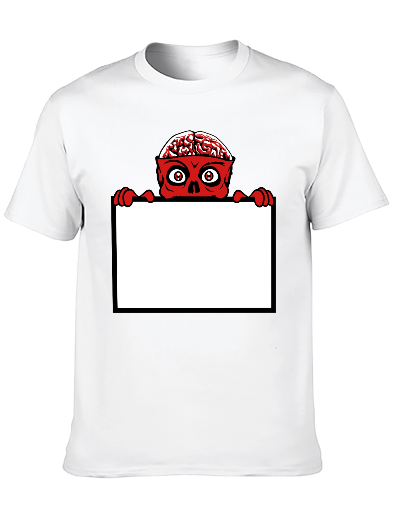 Brainy Zombie Graphic Tee - Unique Halloween Shirt