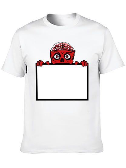 Brainy Zombie Graphic Tee - Unique Halloween Shirt