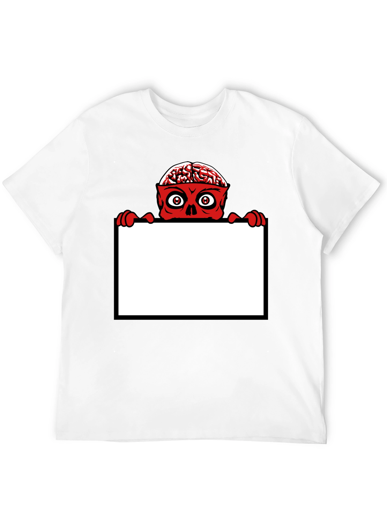 Brainy Zombie Graphic Tee - Unique Halloween Shirt