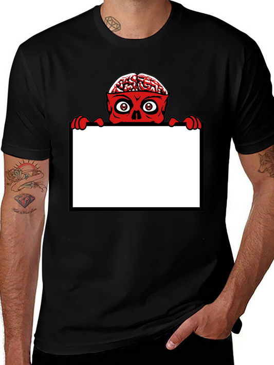Brainy Zombie Graphic Tee - Unique Halloween Shirt
