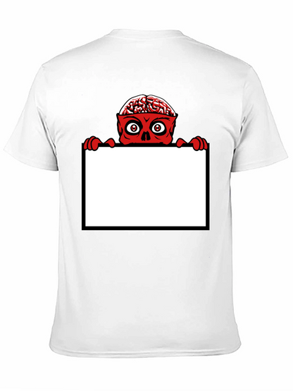 Brainy Zombie Graphic Tee - Unique Halloween Shirt