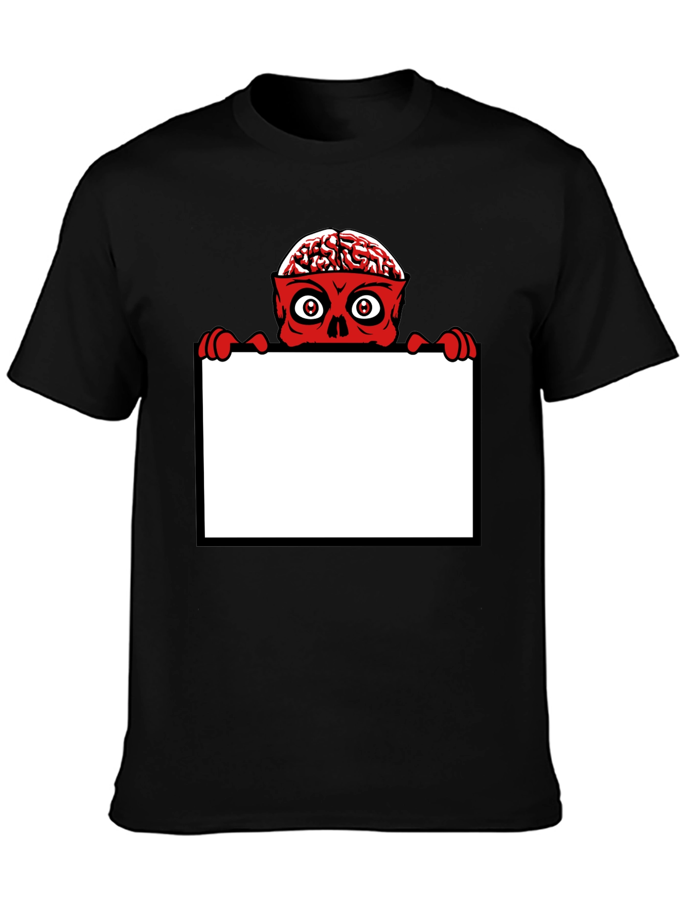 Brainy Zombie Graphic Tee - Unique Halloween Shirt