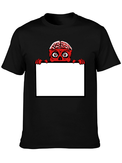 Brainy Zombie Graphic Tee - Unique Halloween Shirt