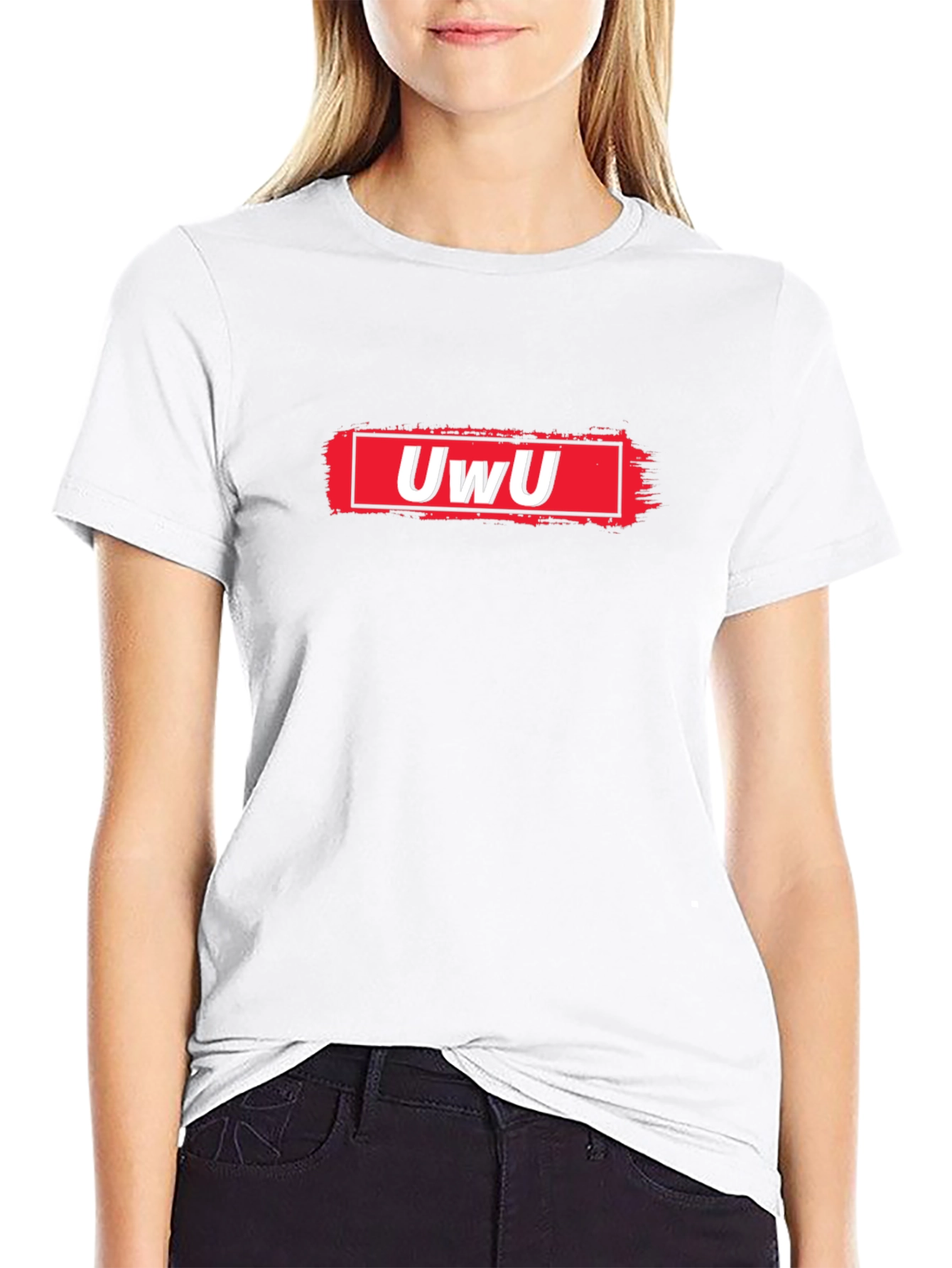 UwU Graphic Tee - Black Cotton Comfort