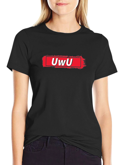 UwU Graphic Tee - Black Cotton Comfort