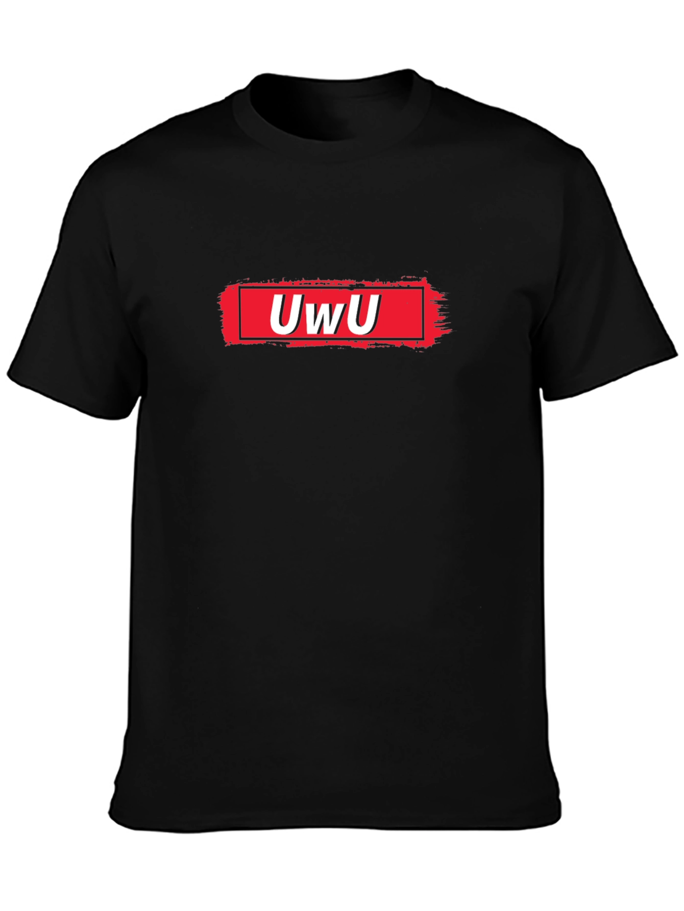 UwU Graphic Tee - Black Cotton Comfort