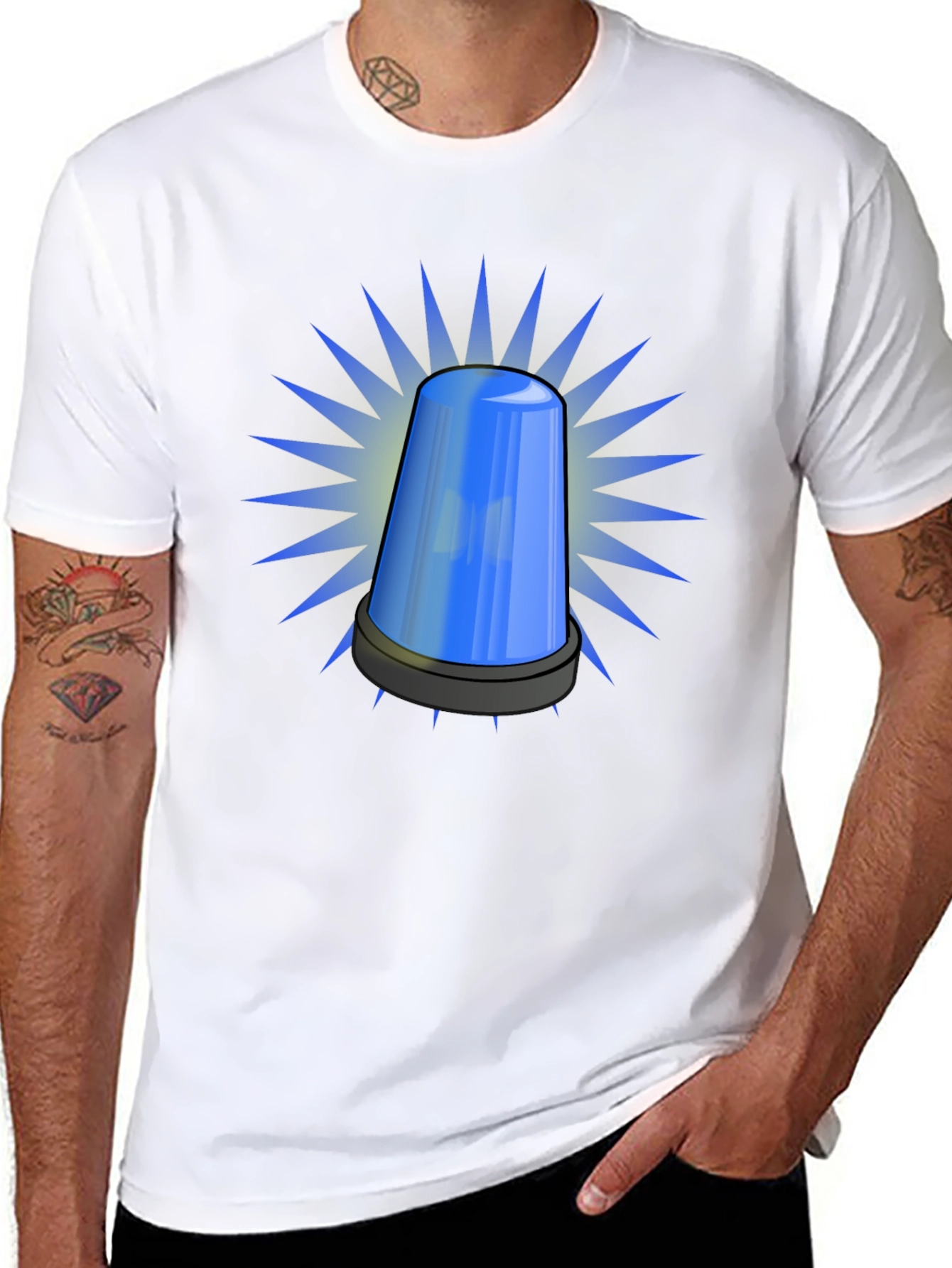 Blue Siren T-Shirt - Novelty Graphic Tee