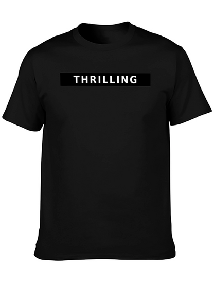Thrilling Black Graphic Tee