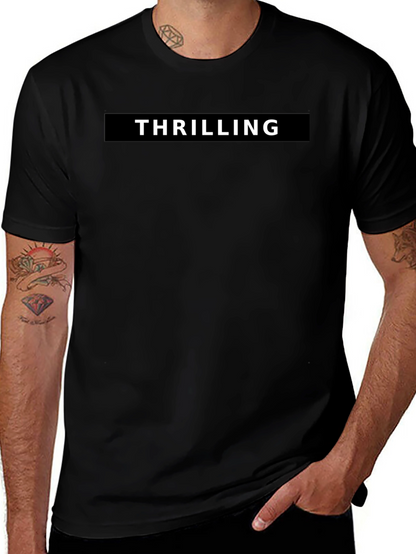 Thrilling Black Graphic Tee