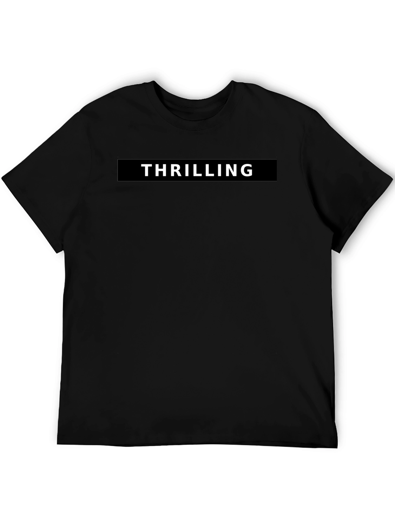 Thrilling Black Graphic Tee