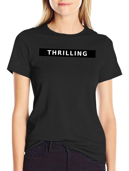 Thrilling Black Graphic Tee