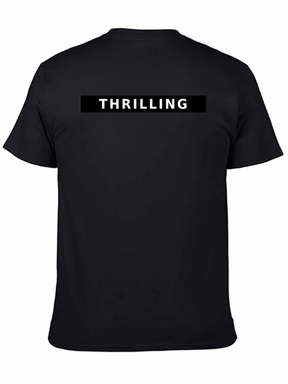 Thrilling Black Graphic Tee