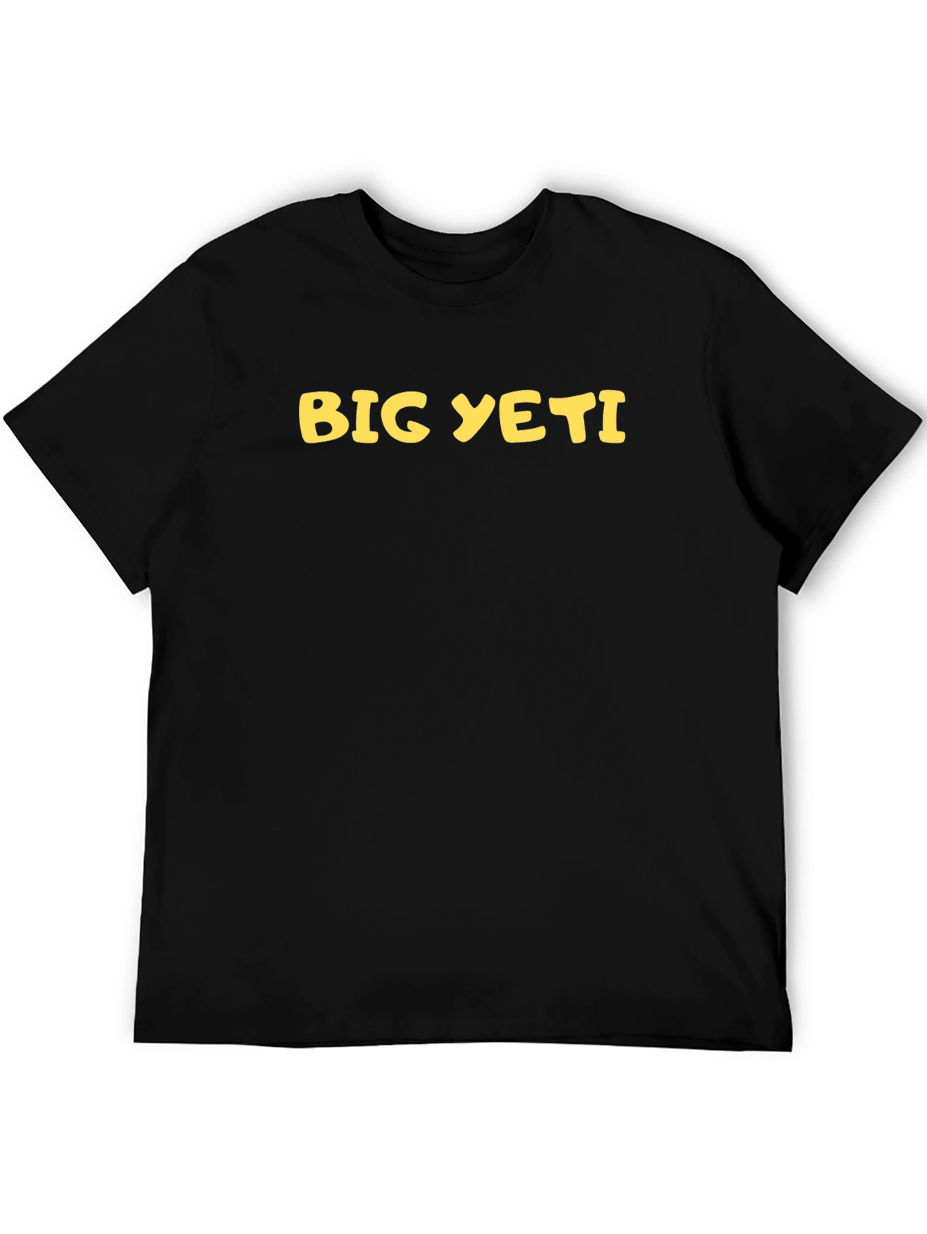 Big Yeti Graphic Tee - Black Cotton T-Shirt