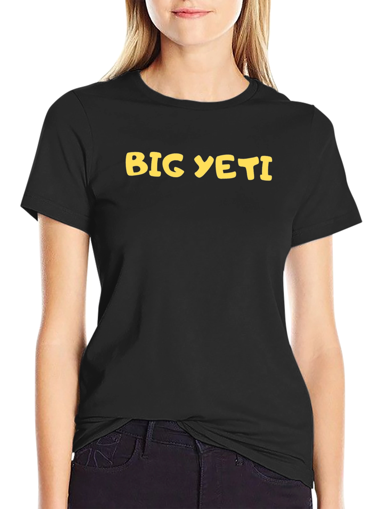 Big Yeti Graphic Tee - Black Cotton T-Shirt