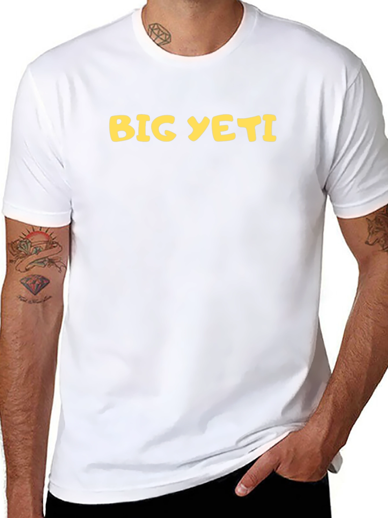 Big Yeti Graphic Tee - Black Cotton T-Shirt