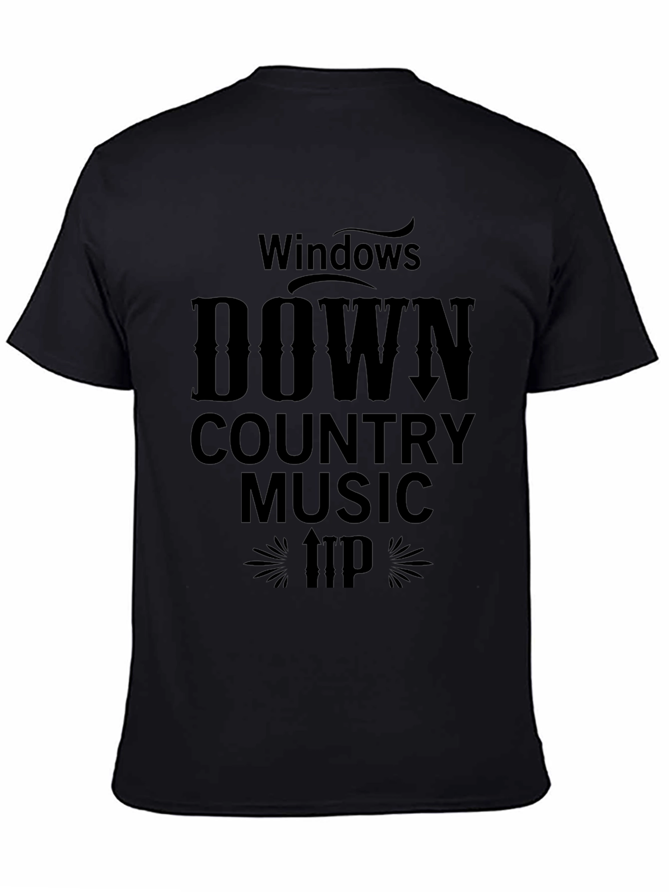 Windows Down Country Music Graphic T-Shirt