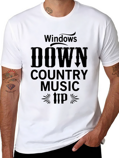 Windows Down Country Music Graphic T-Shirt