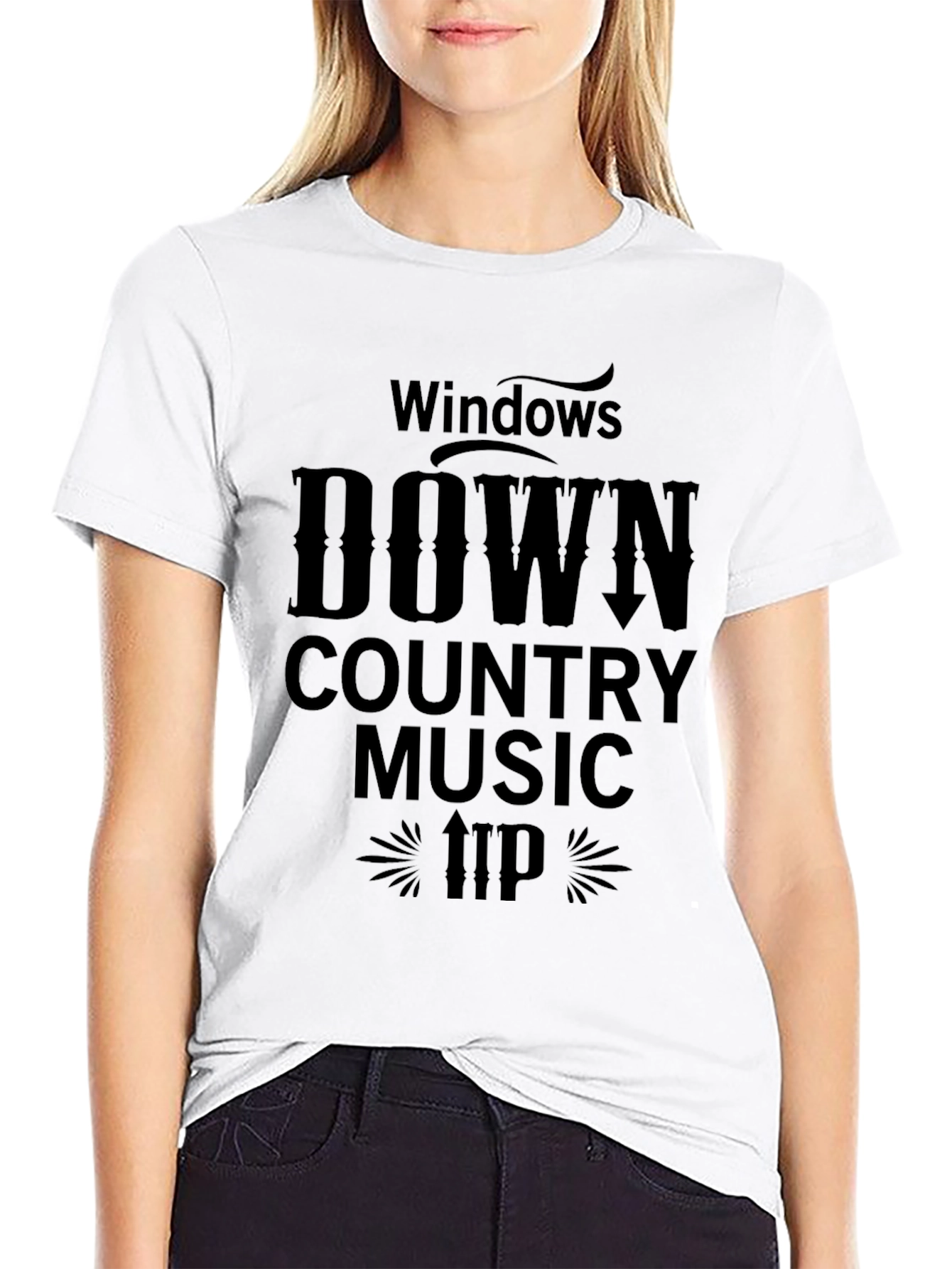 Windows Down Country Music Graphic T-Shirt