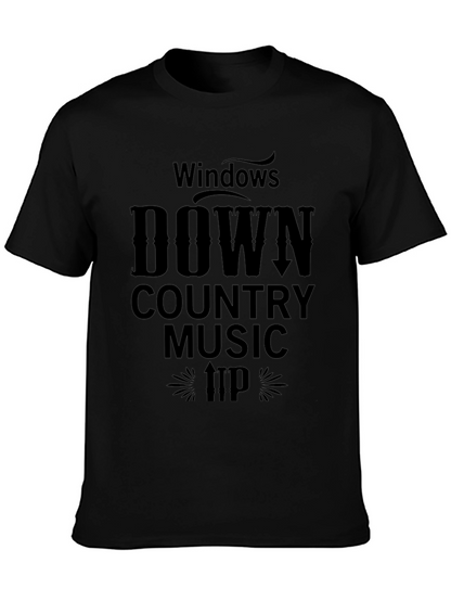 Windows Down Country Music Graphic T-Shirt