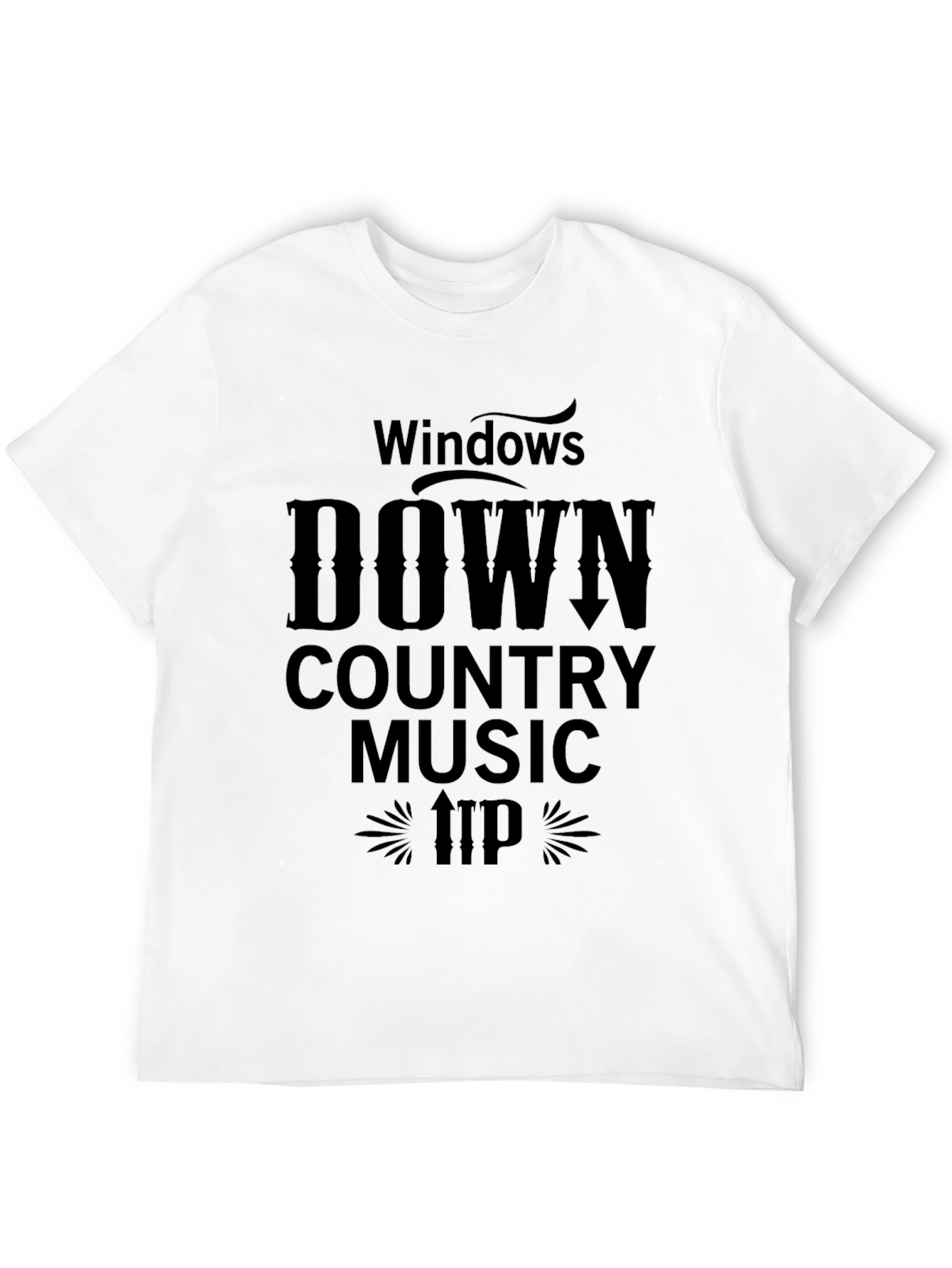 Windows Down Country Music Graphic T-Shirt