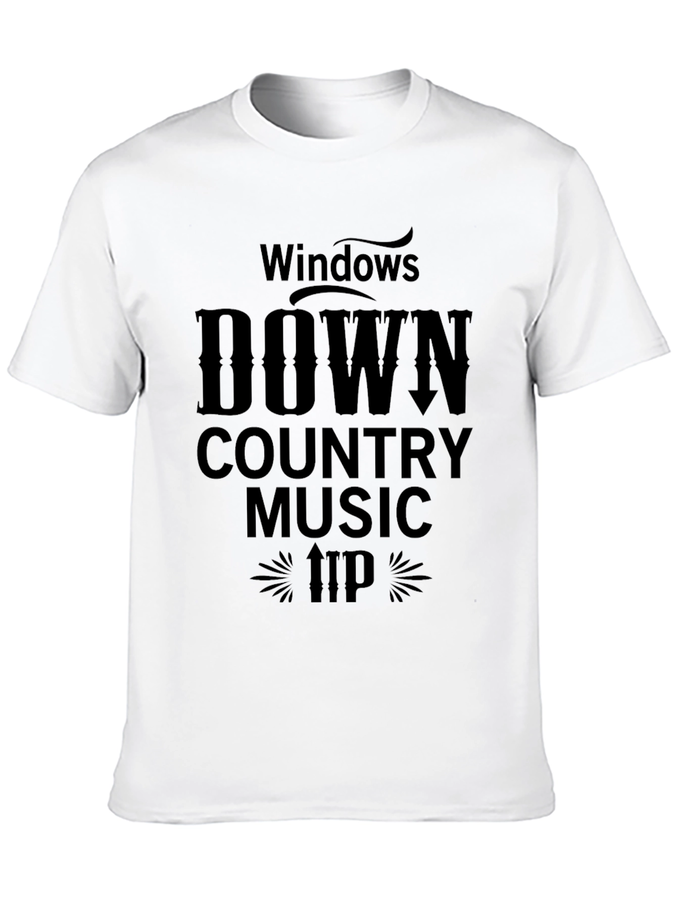 Windows Down Country Music Graphic T-Shirt