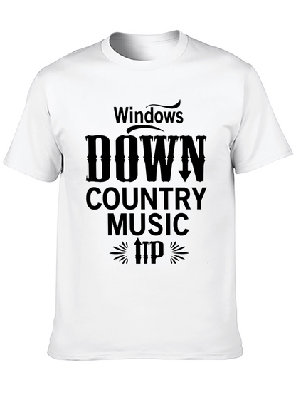 Windows Down Country Music Graphic T-Shirt
