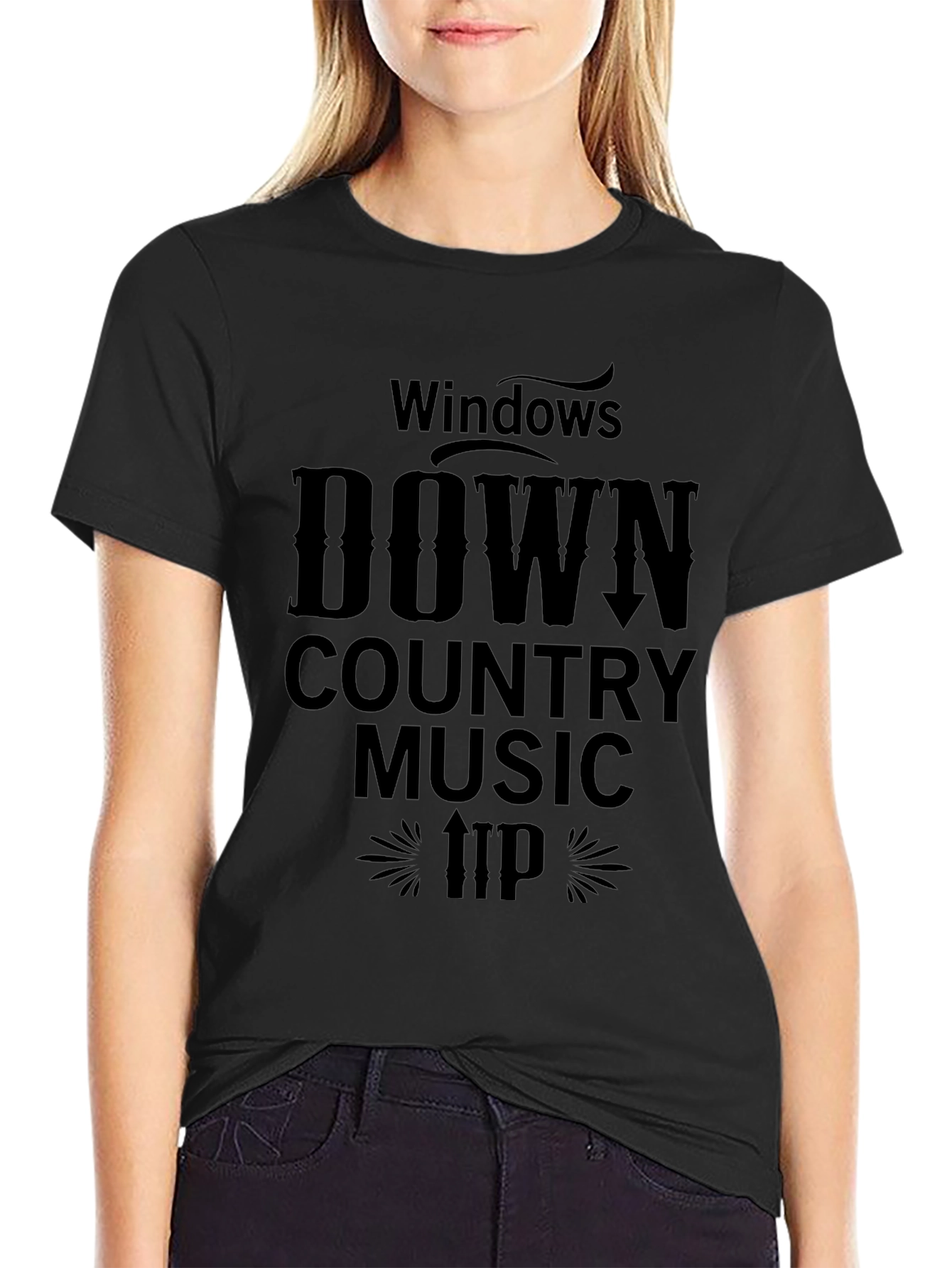 Windows Down Country Music Graphic T-Shirt