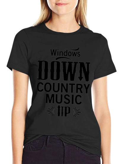 Windows Down Country Music Graphic T-Shirt
