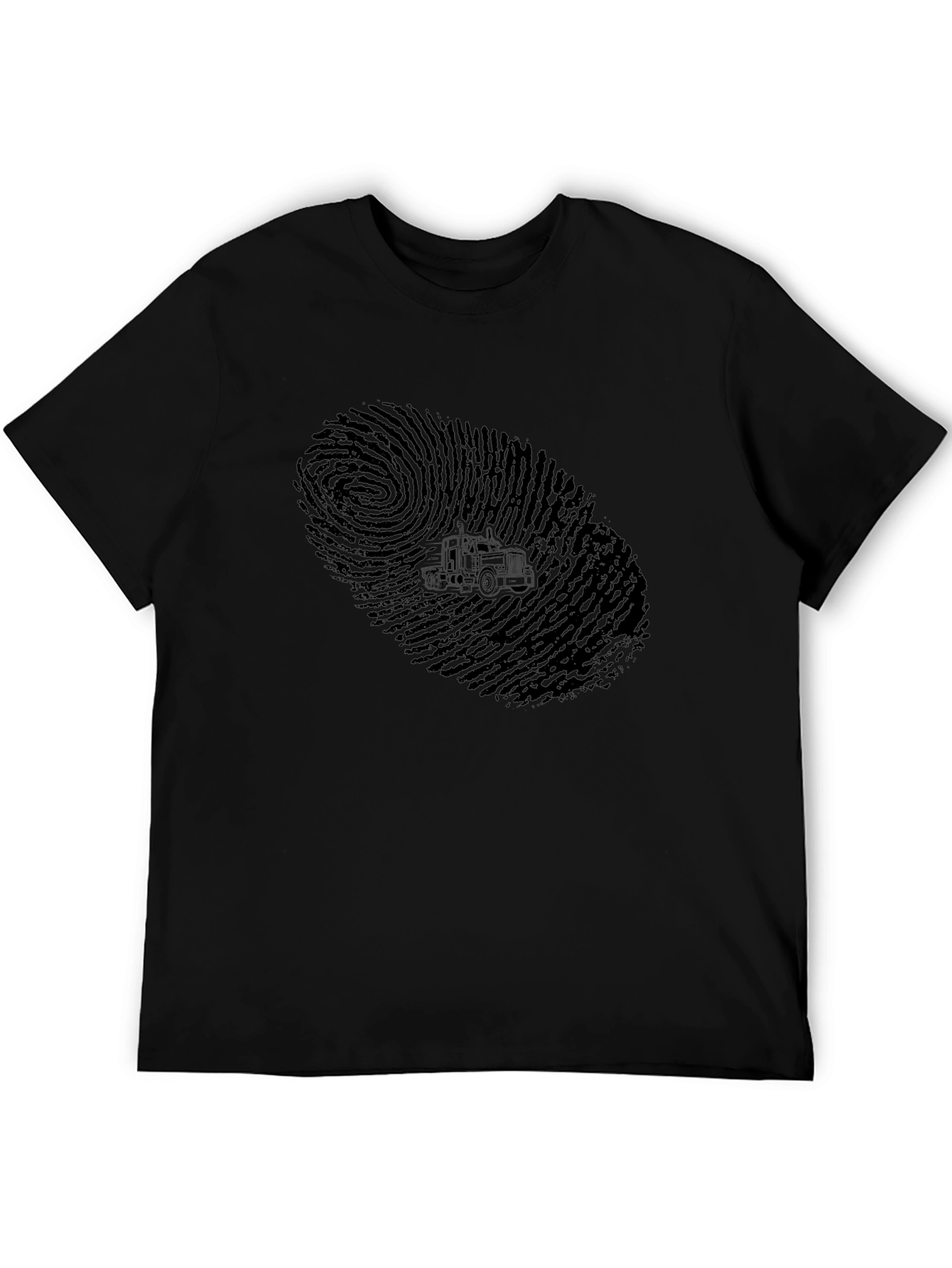 Trucker Fingerprint T-Shirt - Black