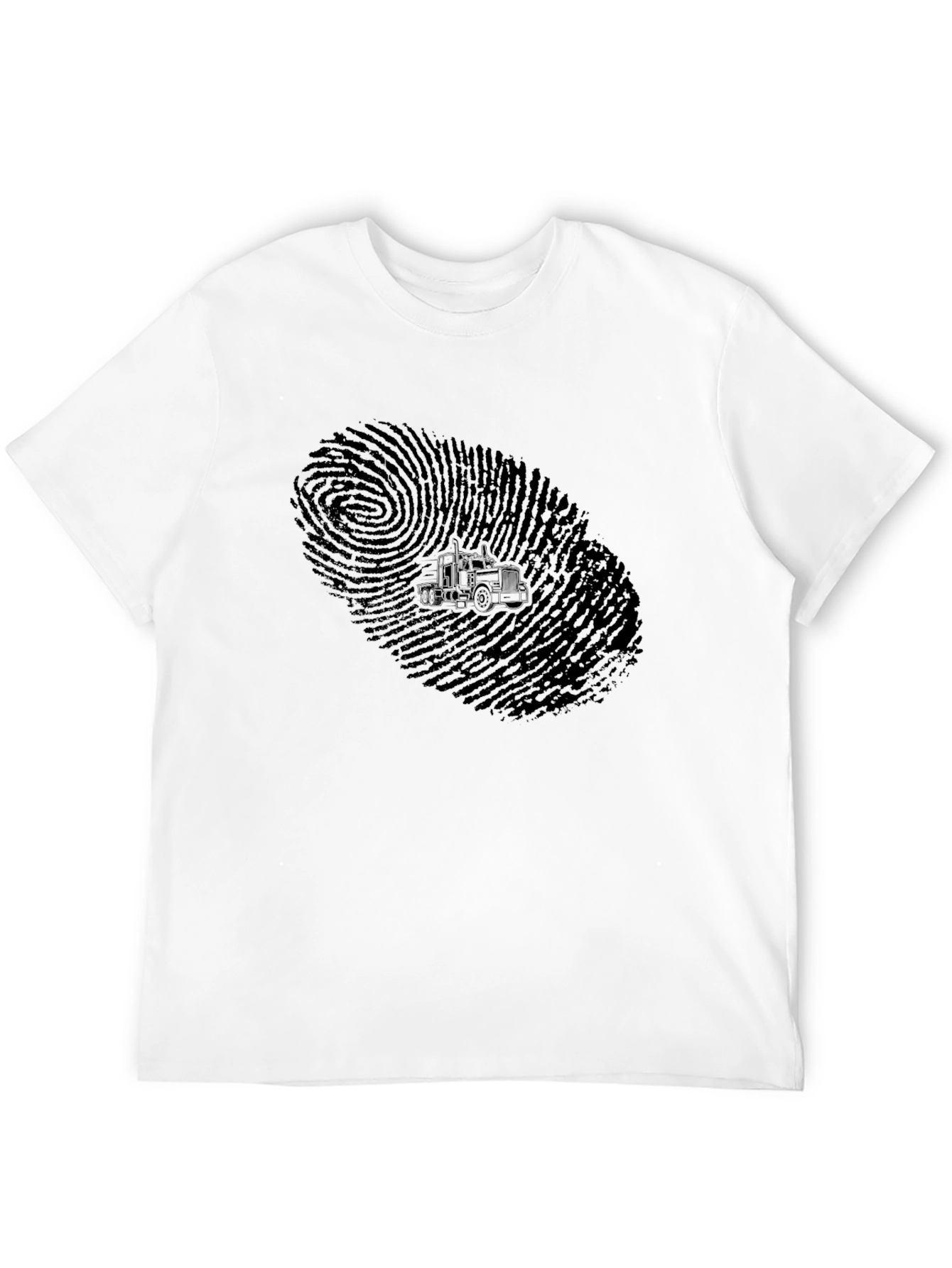 Trucker Fingerprint T-Shirt - Black