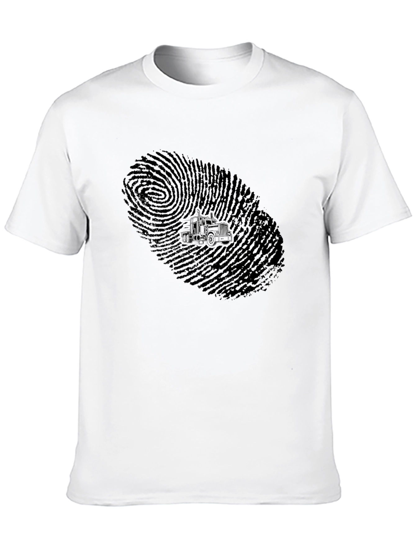 Trucker Fingerprint T-Shirt - Black