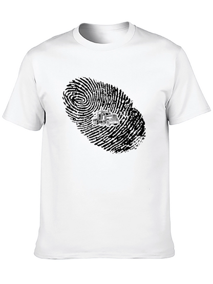 Trucker Fingerprint T-Shirt - Black