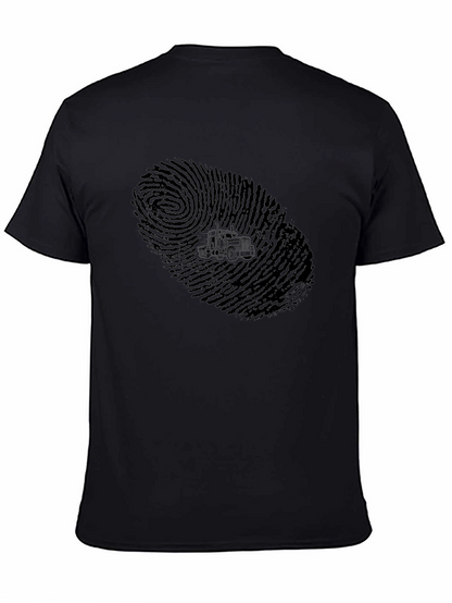Trucker Fingerprint T-Shirt - Black