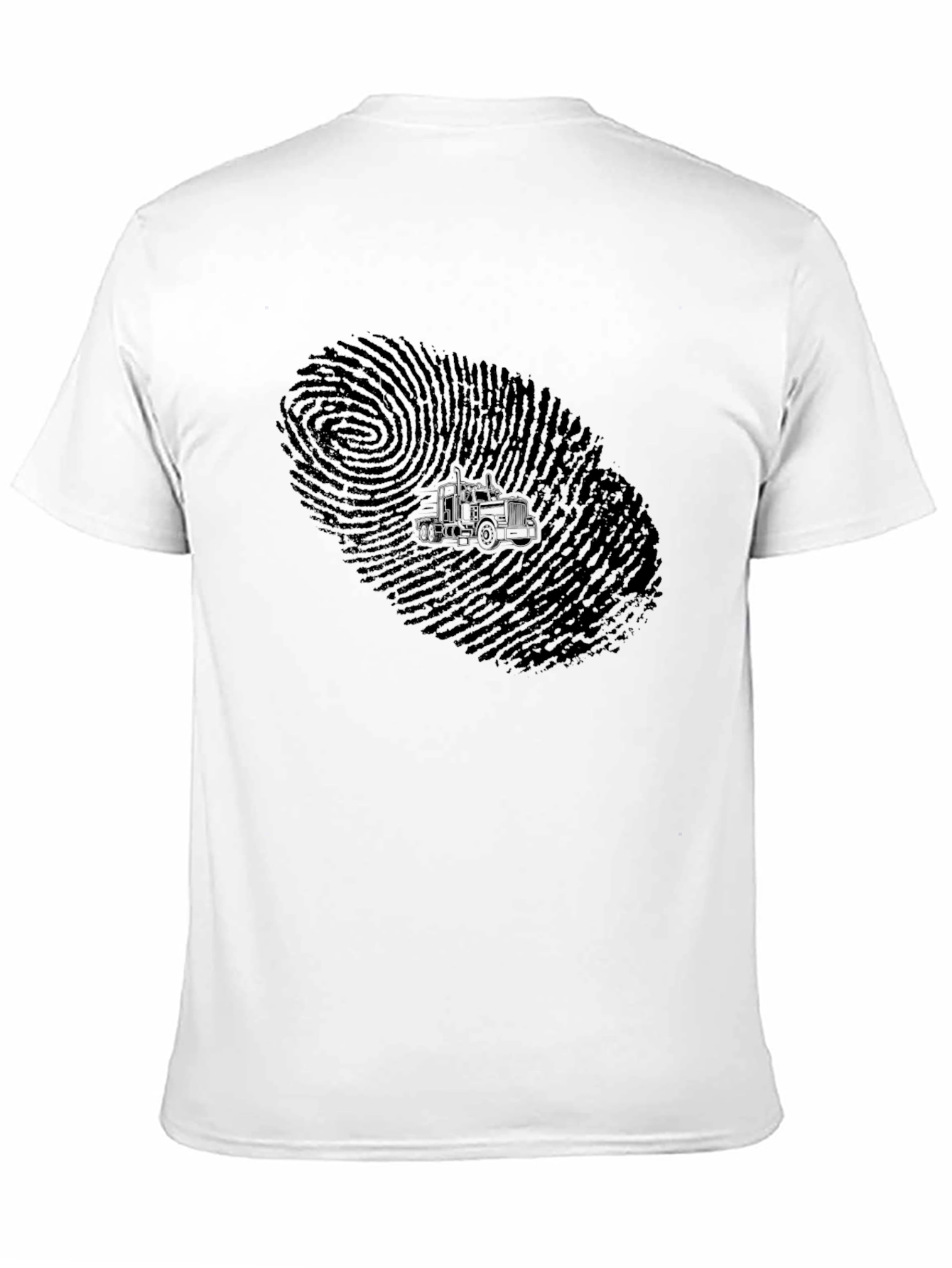 Trucker Fingerprint T-Shirt - Black