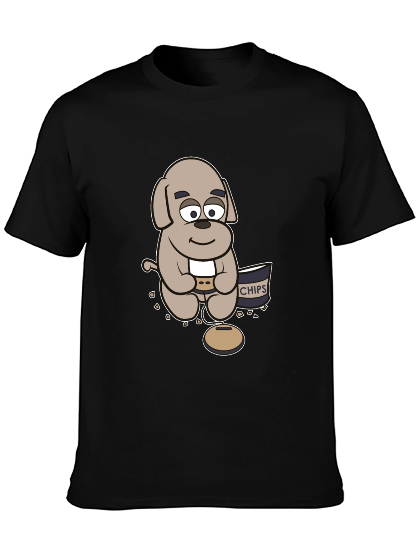 Cartoon Dog Gamer T-Shirt - Relaxed Style