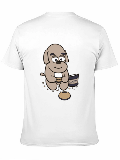 Cartoon Dog Gamer T-Shirt - Relaxed Style