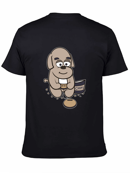 Cartoon Dog Gamer T-Shirt - Relaxed Style