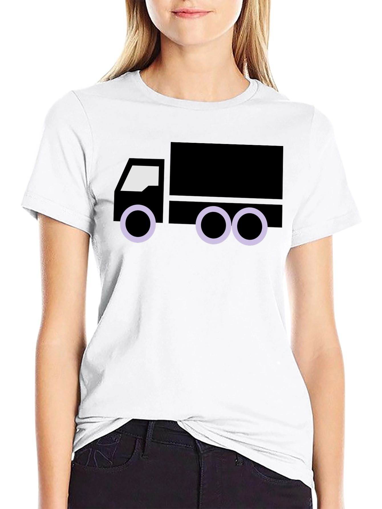Truck Graphic Tee - Black Cotton Blend
