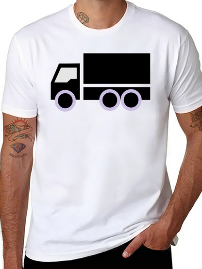 Truck Graphic Tee - Black Cotton Blend