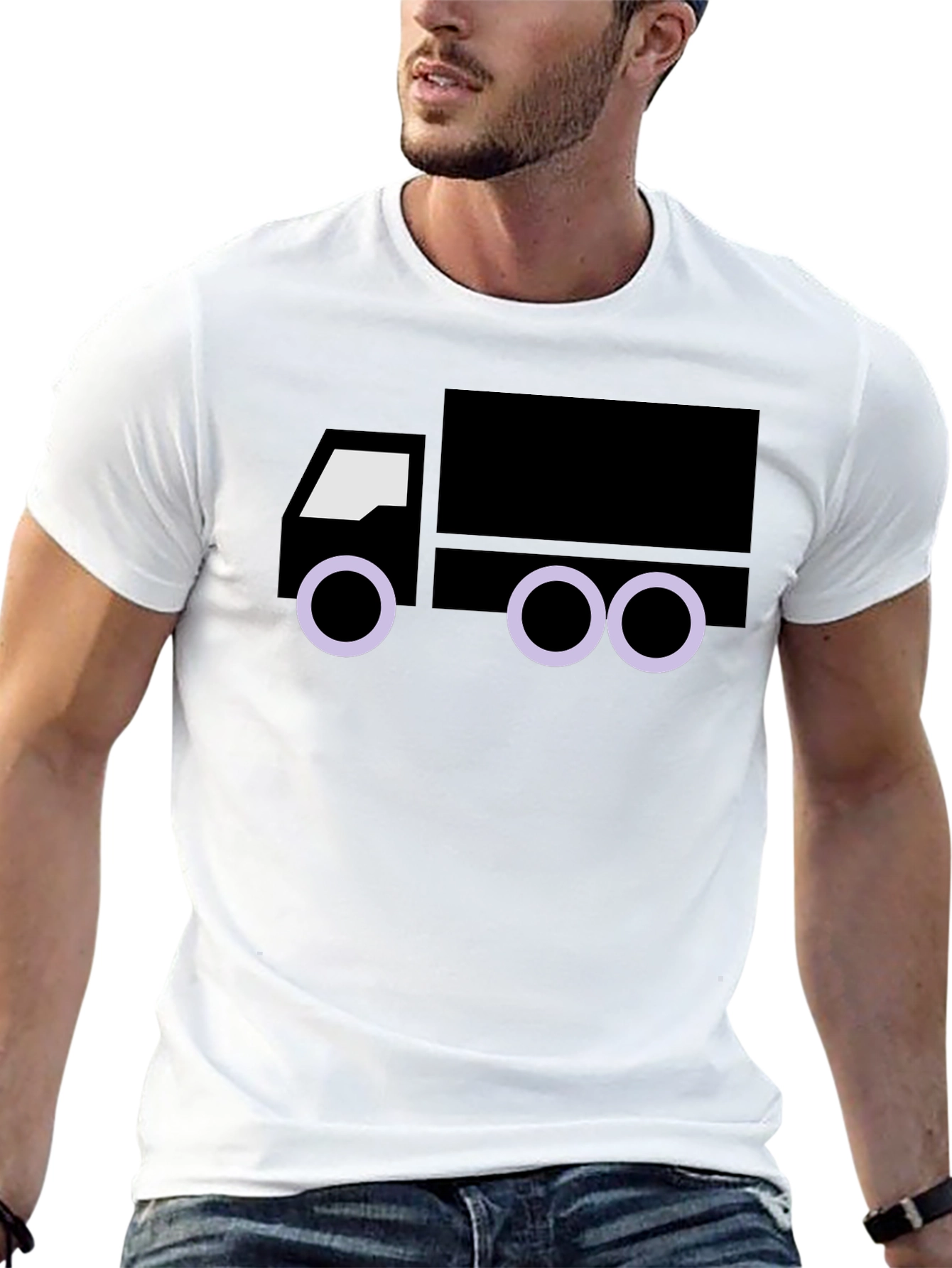 Truck Graphic Tee - Black Cotton Blend