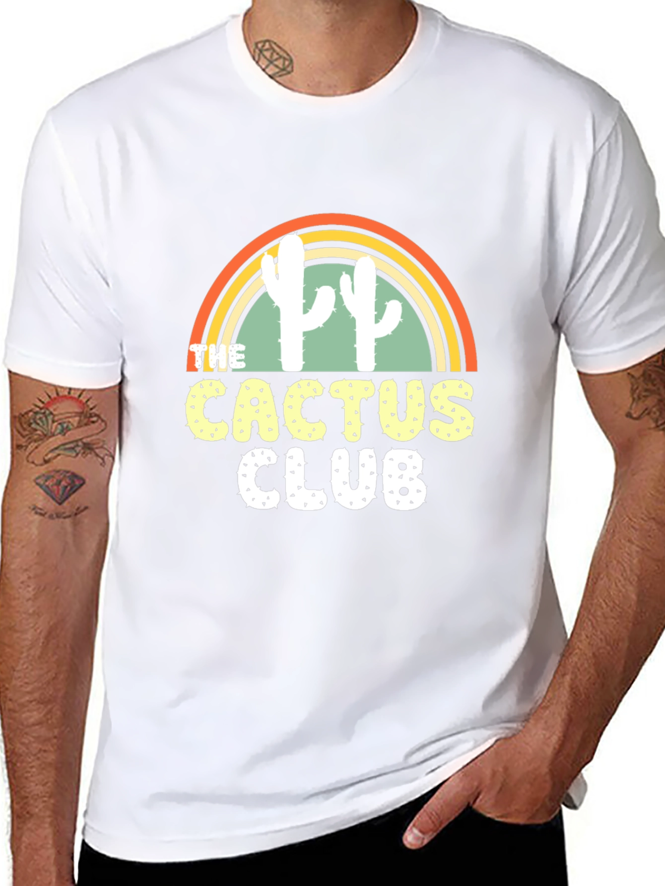 Cactus Club Graphic T-Shirt - Trendy Desert Style Tee