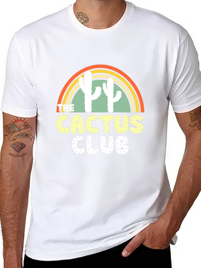 Cactus Club Graphic T-Shirt - Trendy Desert Style Tee