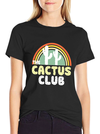 Cactus Club Graphic T-Shirt - Trendy Desert Style Tee