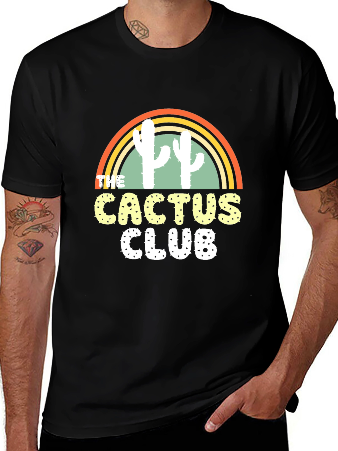 Cactus Club Graphic T-Shirt - Trendy Desert Style Tee